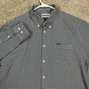 Barbour Men's Blue Check Button-Down Shirt